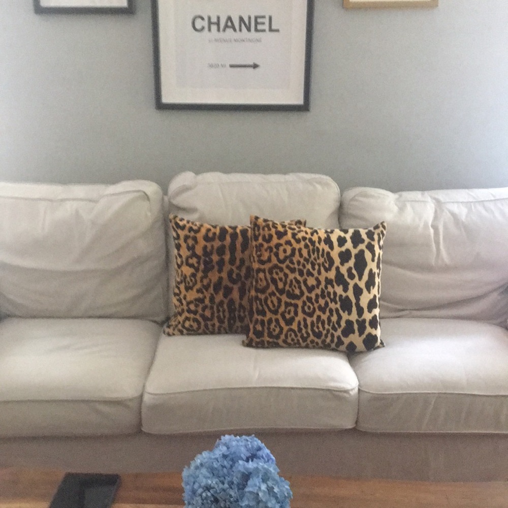 Velvet Leopard Pillows BOTH ARE SOLD